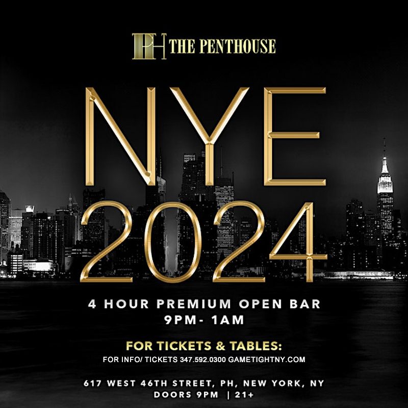 The Penthouse NYC New Year's Eve party 2024