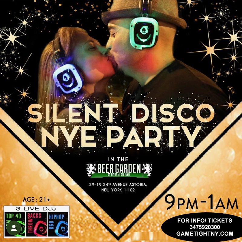 SILENT DISCO BOHEMIAN HALL BEER GARDEN NEW YEARS EVE 2025 BASH